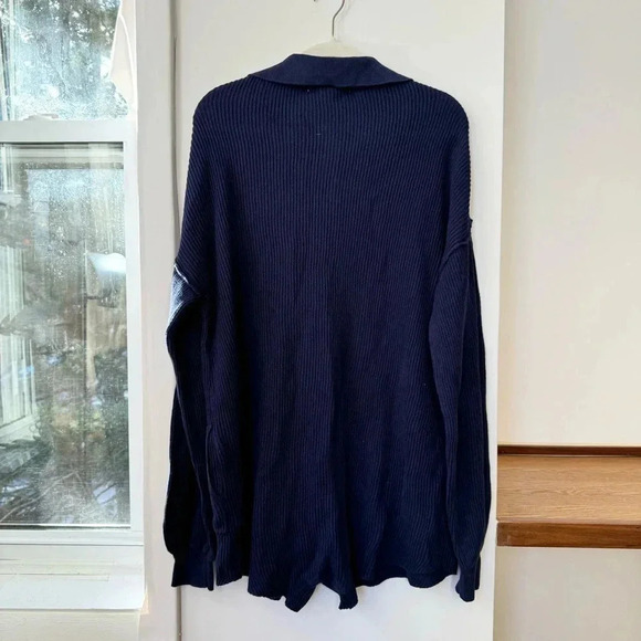 NWT Free People Picnic Sweater Romper Knit One Piece Long Sleeve Navy FP Beach - Picture 6 of 7